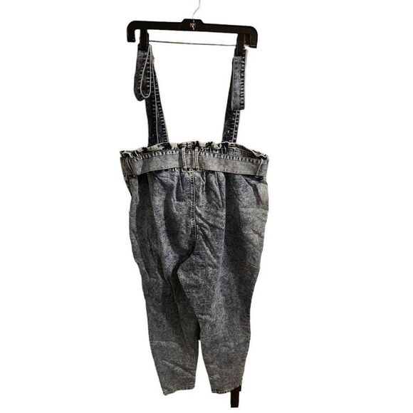 Fashion To Figure NWT Paperbag Stonewash Overall Suspender Pants Size 20 - Picture 10 of 10